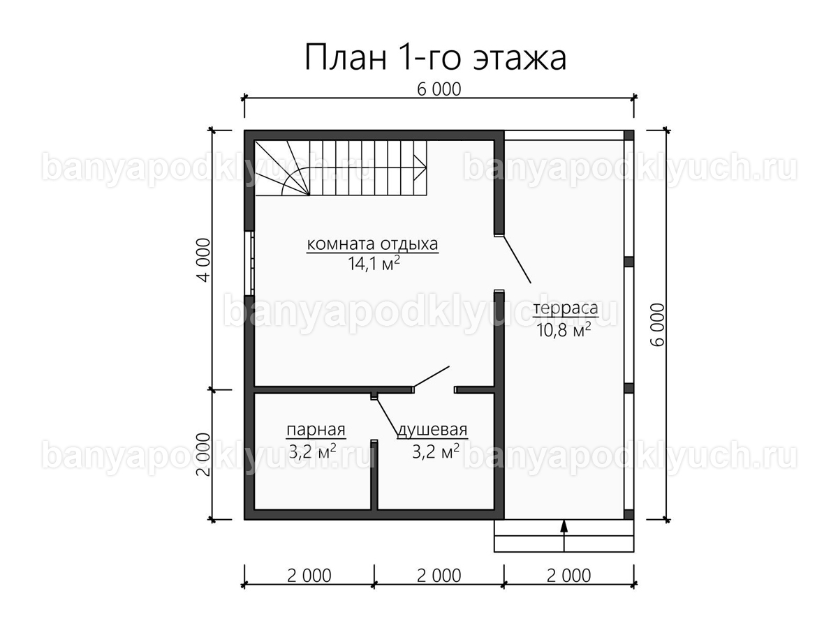 Баня из бруса 6x6 м Баня из бруса 6x6 м